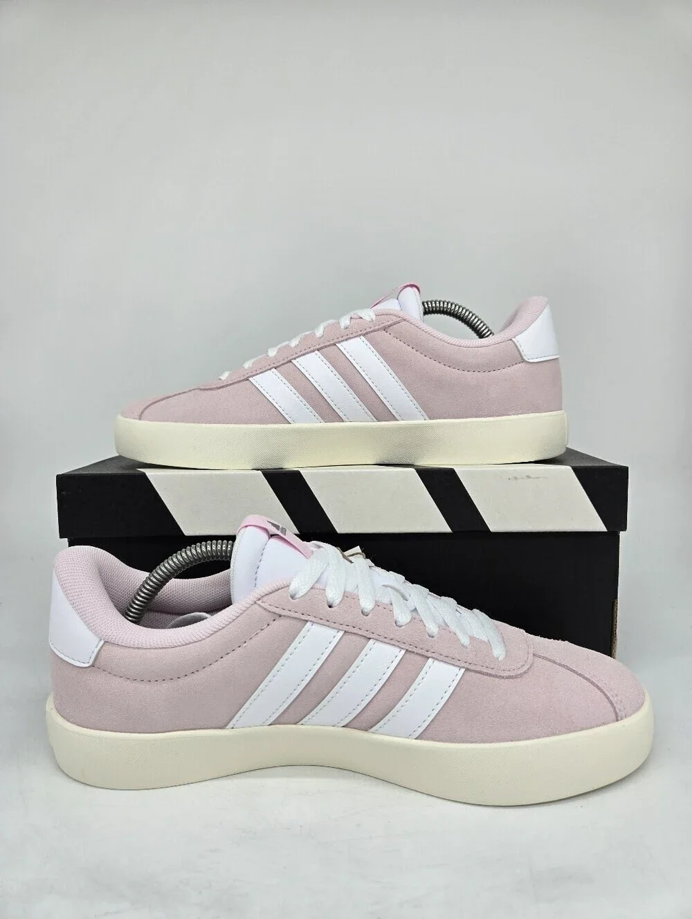 adidas Women's JP5325 VL Court 3.0 Clear Pink Off White Shoes Size 7.5